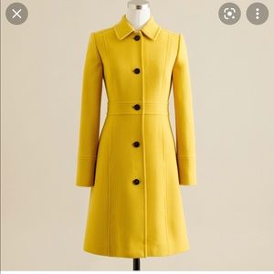 J crew p0 0p lady day coat wool mustard yellow